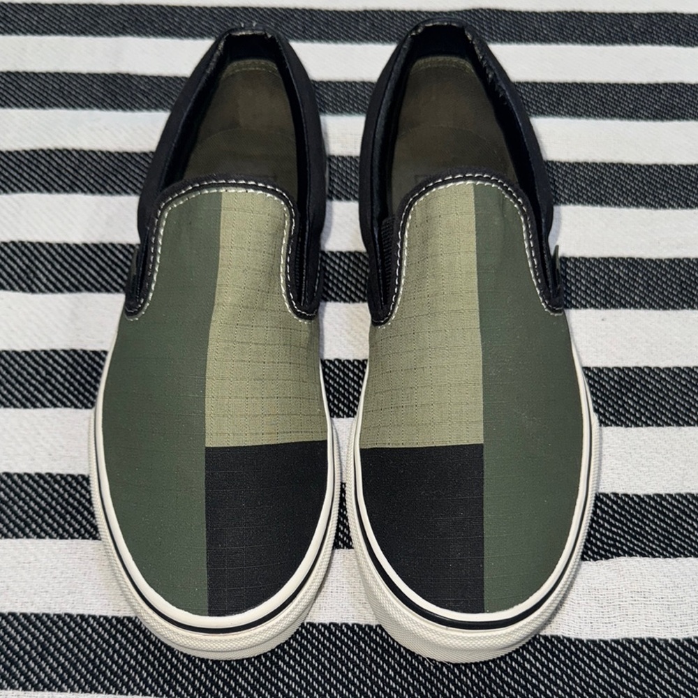 Vans Patchwork, Camouflage Slip On Sneakers